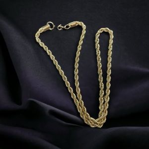 20” Stainless Steel Gold Tone Rope Chain